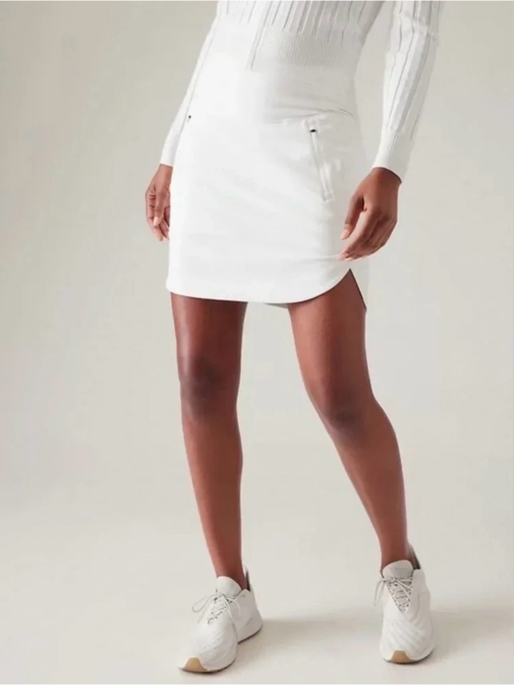 Athleta Fairway High Rise Golf 16" Skort | White | Small